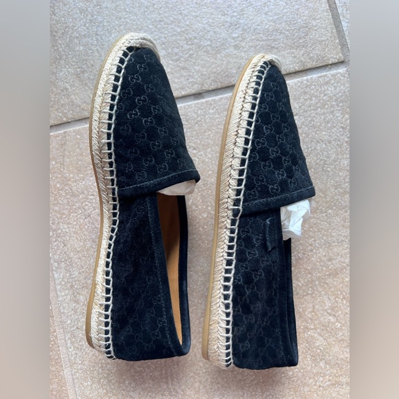 Gucci Calfskin GG Monogram Espadrilles Flats size 7 - Picture 6 of 9